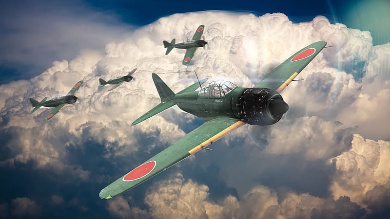 Aircraft, Video Game, Warplane, Mitsubishi A6M Zero, War Thunder, HD wallpaper