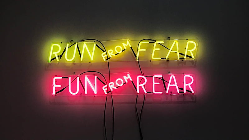 Run From Fear Fun From Rear Inspirational, HD wallpaper