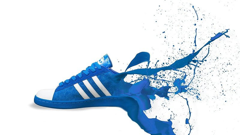 Blue Nike Shoe With Water Splash In White Background Nike, HD wallpaper