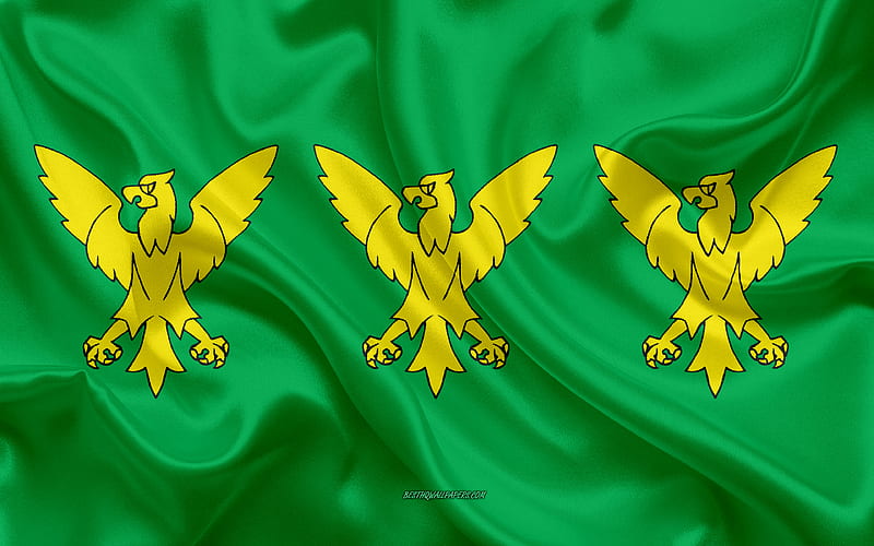 Flag of Caernarfonshire silk flag, Caernarfonshire flag, silk texture, Counties of Wales, Caernarfonshire, Wales, United Kingdom, HD wallpaper