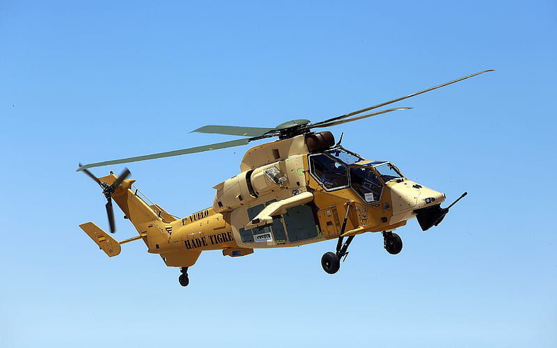 Eurocopter Tiger attack helicopter, Mongoose, combat aircraft, Spain Air Force, Eurocopter, HD wallpaper