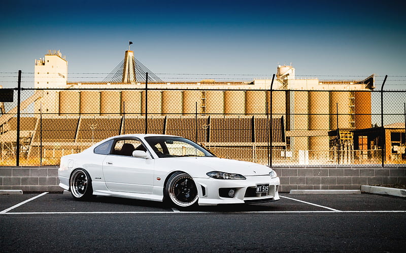 Nissan Silvia, S15, tuning, stance, parking, Nissan 240SX, japanese cars, Nissan, HD wallpaper