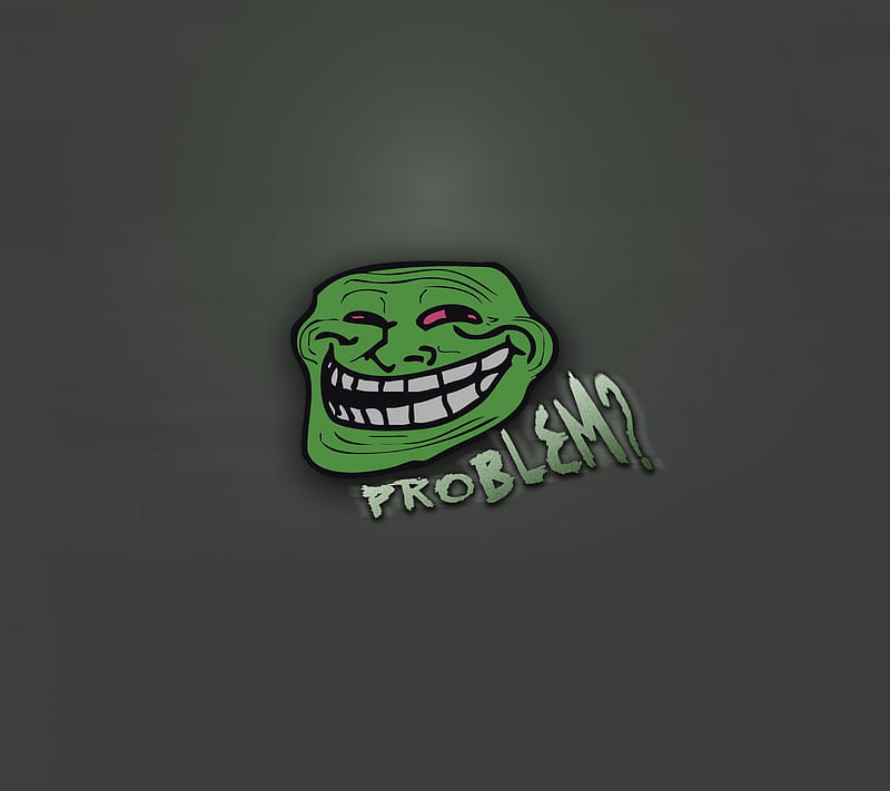 TROLLFACE, face, green, mimicry, problem, question, smile, trollpace, HD wallpaper