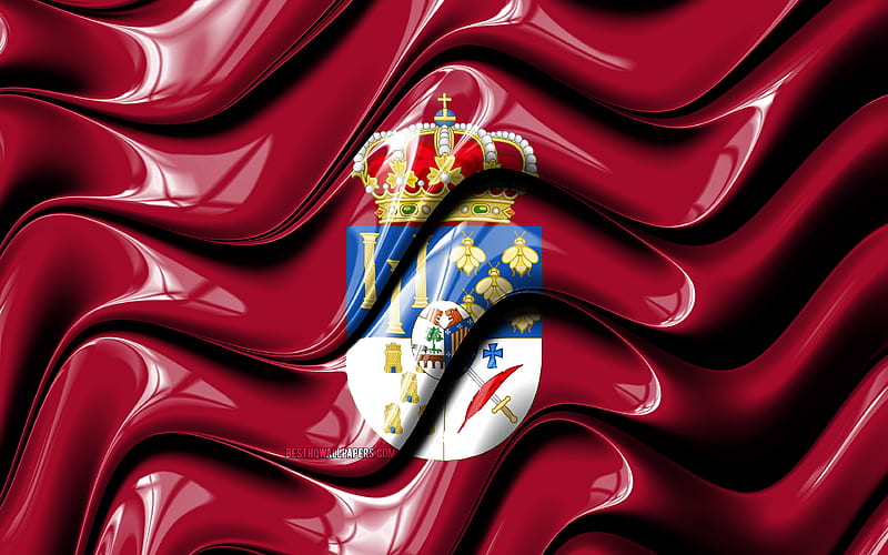 Salamanca flag Provinces of Spain, administrative districts, Flag of Salamanca, 3D art, Salamanca, spanish provinces, Salamanca 3D flag, Spain, Europe, HD wallpaper
