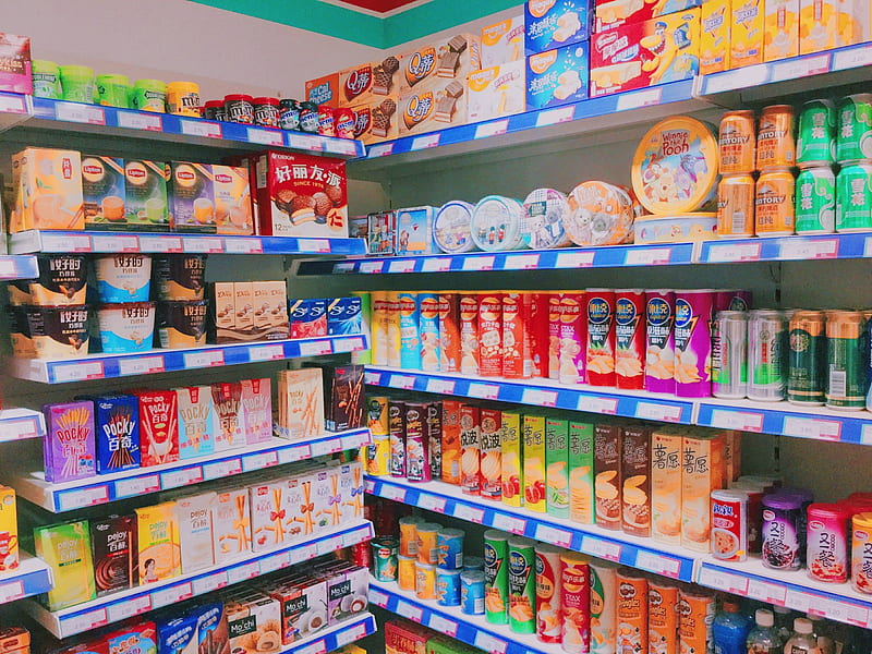 可愛い Convenient Store #aesthetic. Japanese grocery, Aesthetic background, Aesthetic food, HD wallpaper