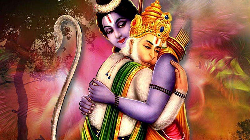 Hanuman And Rama Hugging Hanuman, HD wallpaper | Peakpx