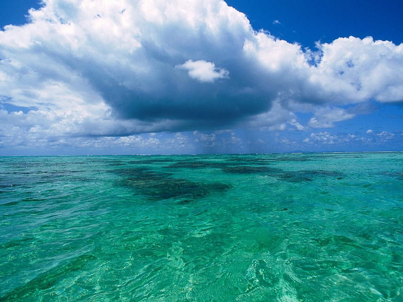 island of tahaa french polynesia, above, sky, sea, HD wallpaper
