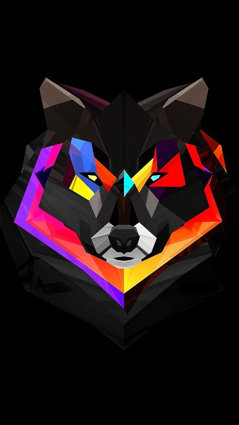 wolf cubism art