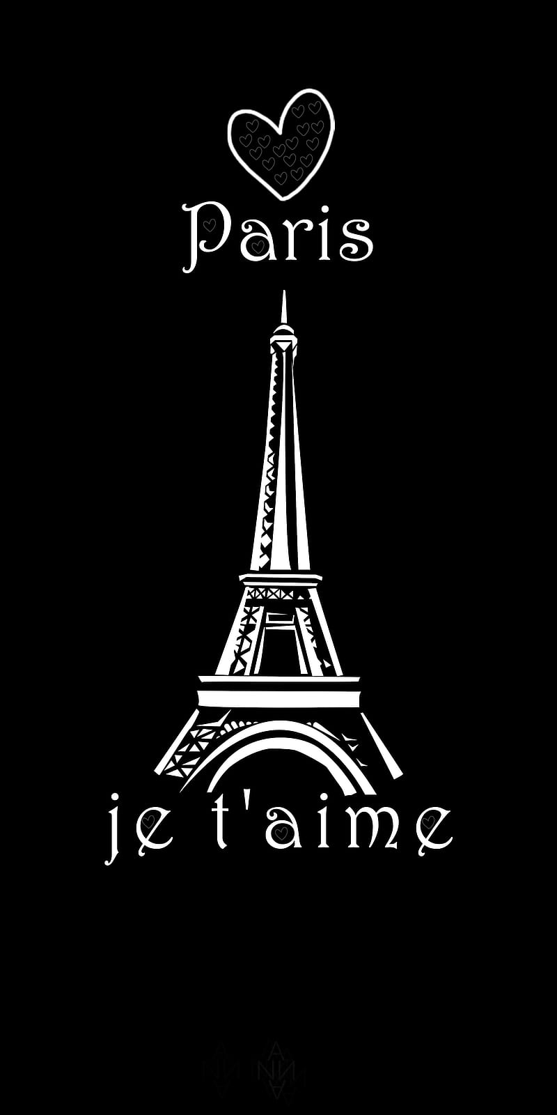 Paris, black, black and white, eiffel tower, eiffeltower, eiffelturm, france, french, je taime, love, HD phone wallpaper