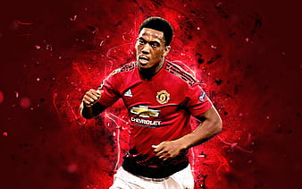 Marcus Rashford, Anthony Martial, Neon Manchester United WP A4