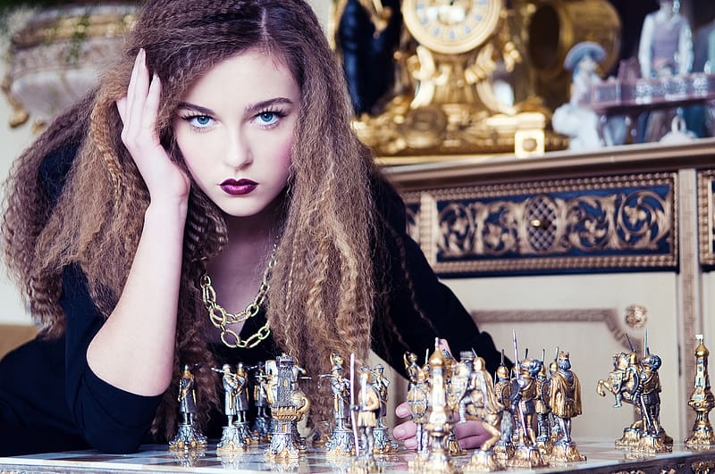 Chess, Style, Game, Model, Women, HD wallpaper