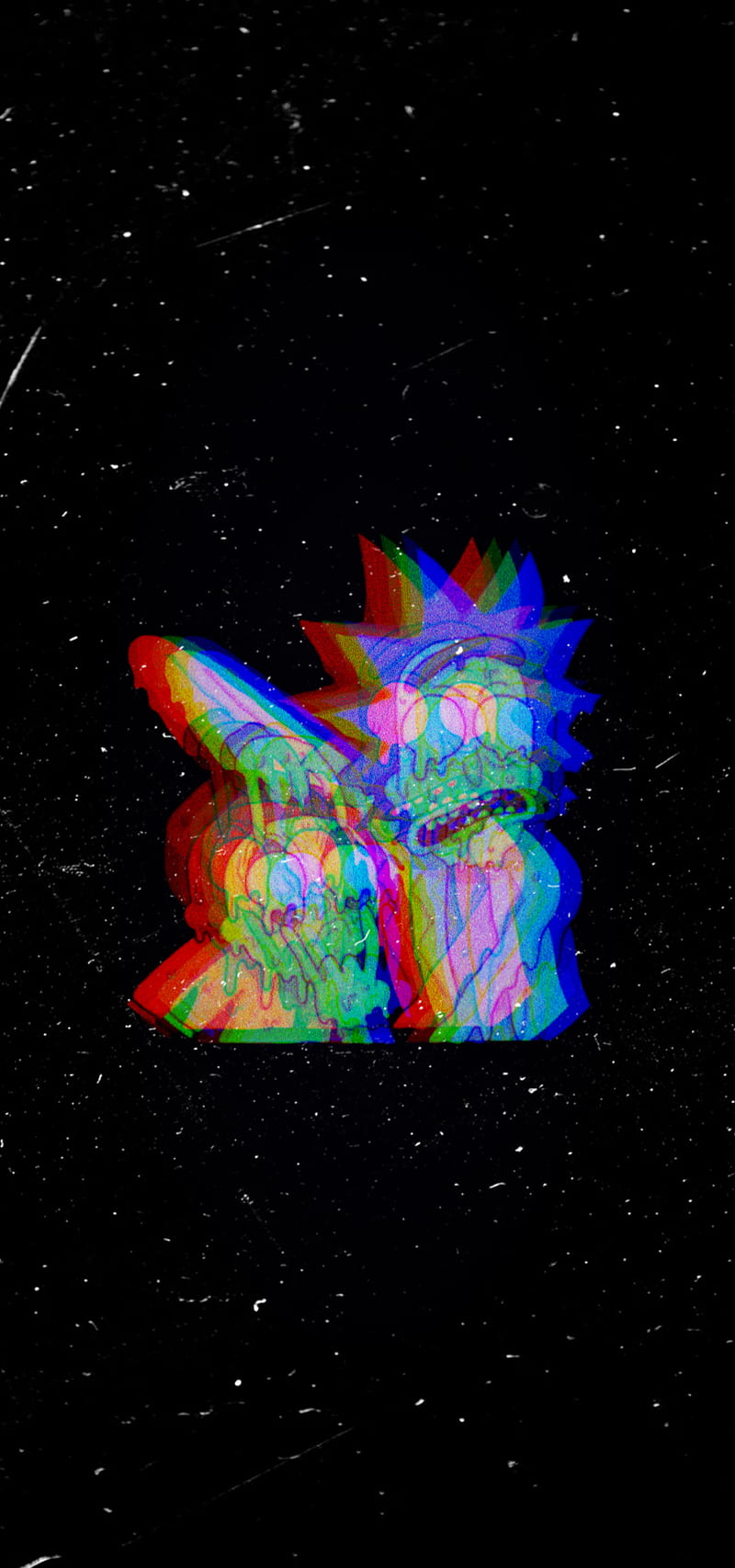 Rick and Morty, 3d, anaglyph, cool, psicodelia, HD phone wallpaper