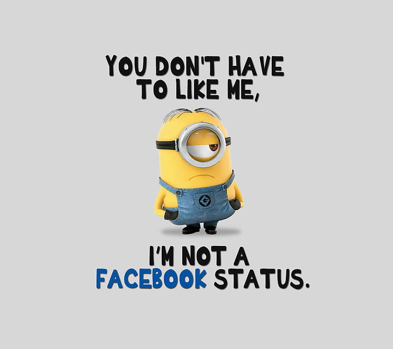 Facebook Status, attitude, funny, hate, heart, love, minion, quote, saying, HD  wallpaper | Peakpx