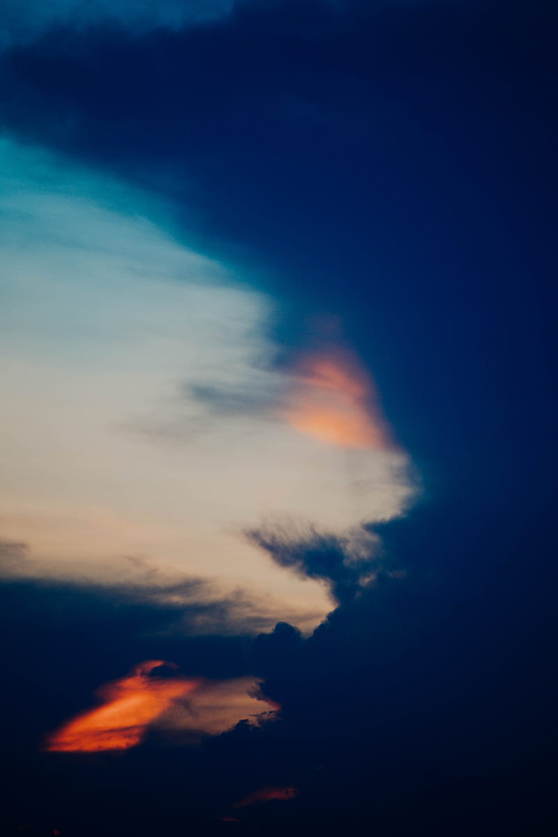 sky, clouds, dark, twilight, evening, HD phone wallpaper