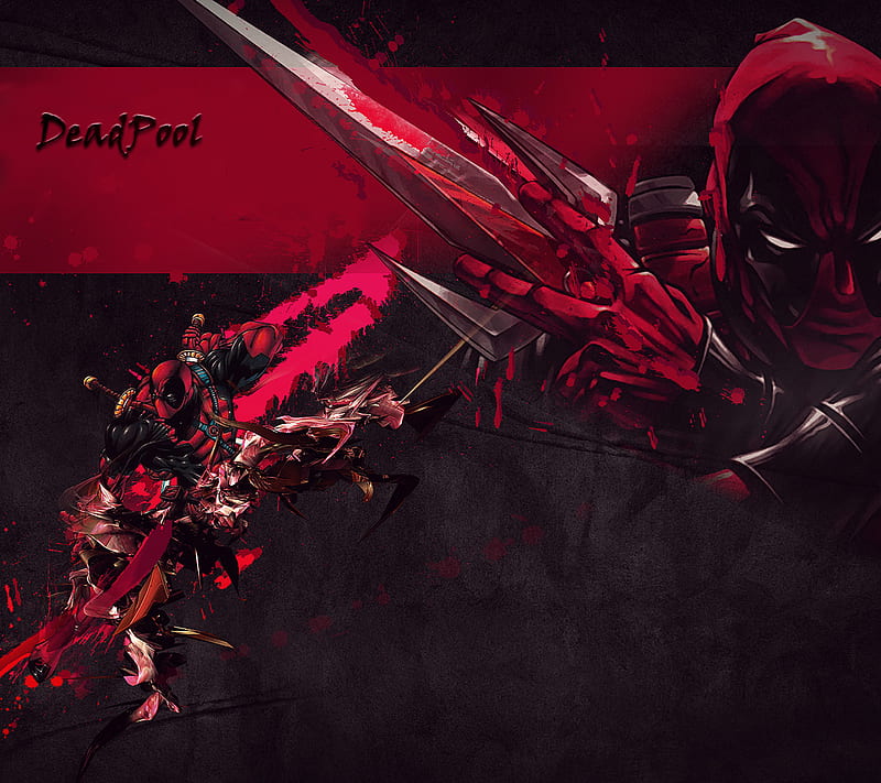 Deadpool-b, art, comic, deadpool, game, slade, HD wallpaper