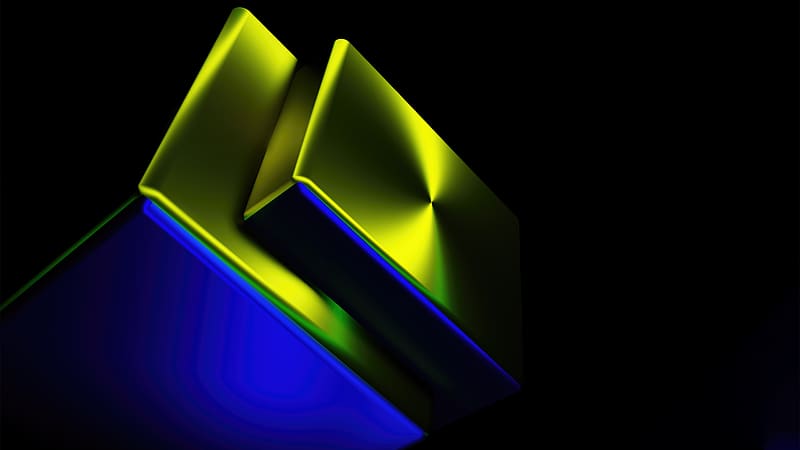 Abstract Cubes Shapes Glowing , cubes, 3d, dark, black, oled, abstract, artist, artwork, digital-art, behance, HD wallpaper