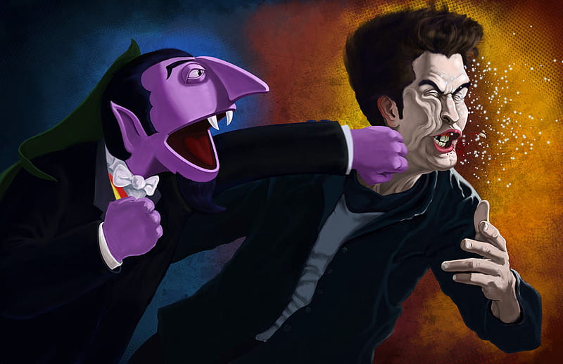 The Count Knocks Out R-Patz., twilight, street, sesame, HD wallpaper