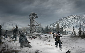 Dayz - Epoch, survival, open world, video game, game, zombie, DayZ, gaming, snow, ARMA II, post apocalyptic, HD wallpaper
