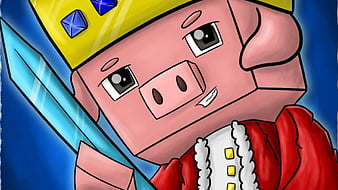 🐷👑- Technoblade out 🍃- wallpaper by : @kingmahdiz_art