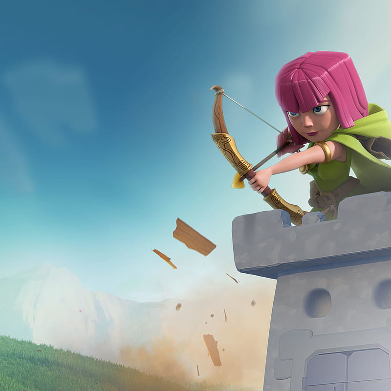 Archer Clash Of Clans, clash-of-clans, supercell, games, archer, HD phone wallpaper