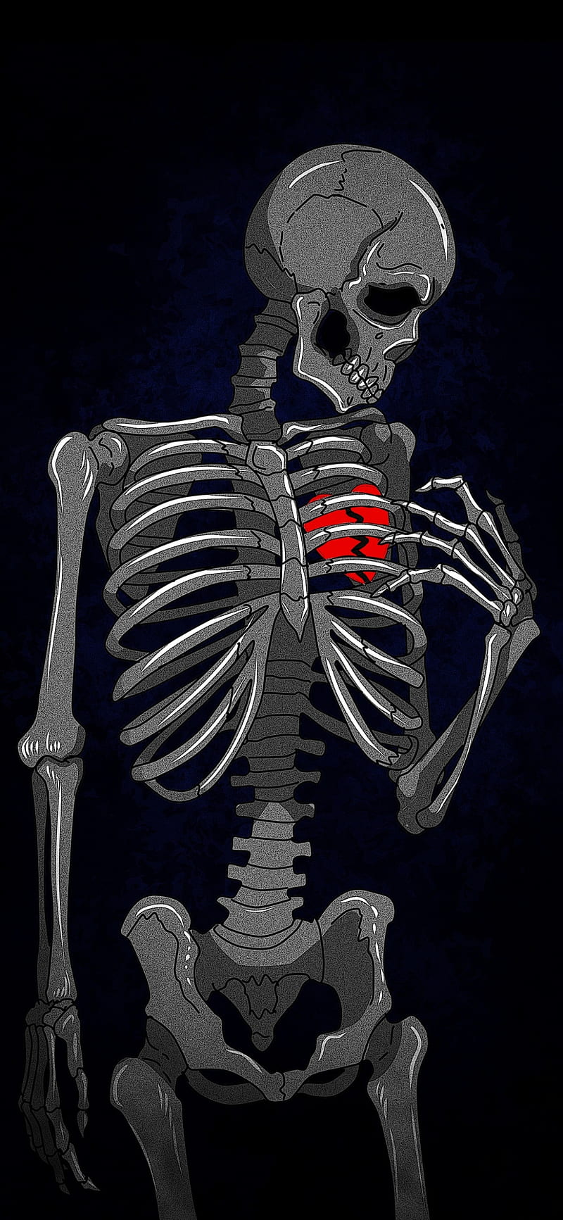 Break Heart-Skeleton, brake heart, skeleton, HD phone wallpaper