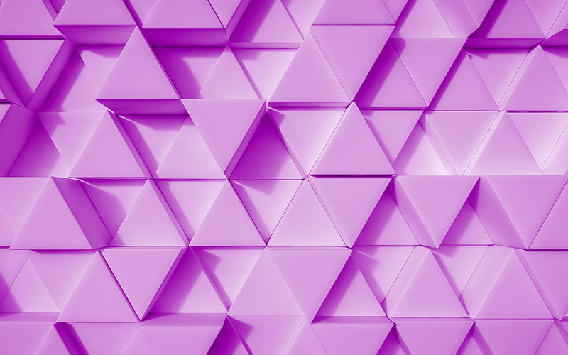 pink 3d background, 3d pyramid, creative 3d background, 3d texture, triangles, HD wallpaper