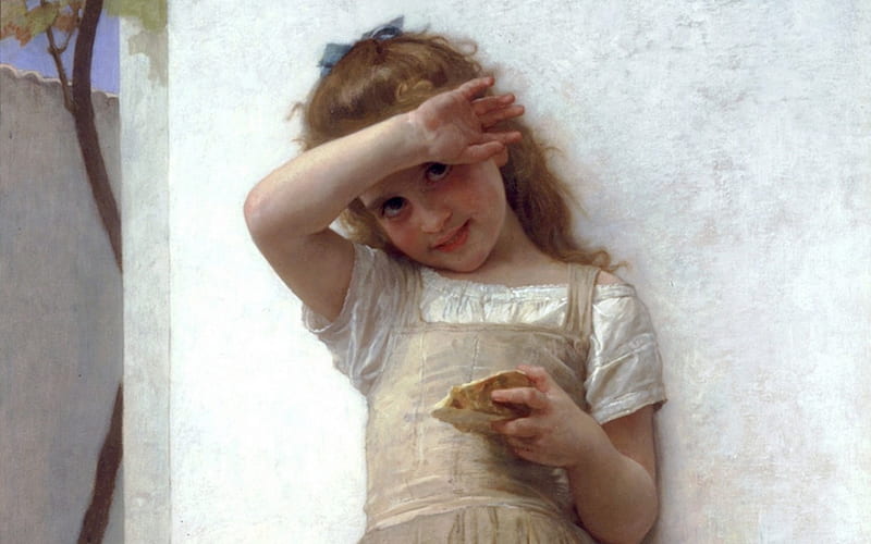 In Penitence by Bouguereau, sensual, pretty, wonderful, sun, paris, painted, adorable, nice, colored, beauty, face, lovely, cool, france, awesome, great, dreamy, bonito, woman, elegant, bouguereau, kid, painting, color, light, amazing, female, romantic, realism, beautiful eyes, girl, painter, HD wallpaper