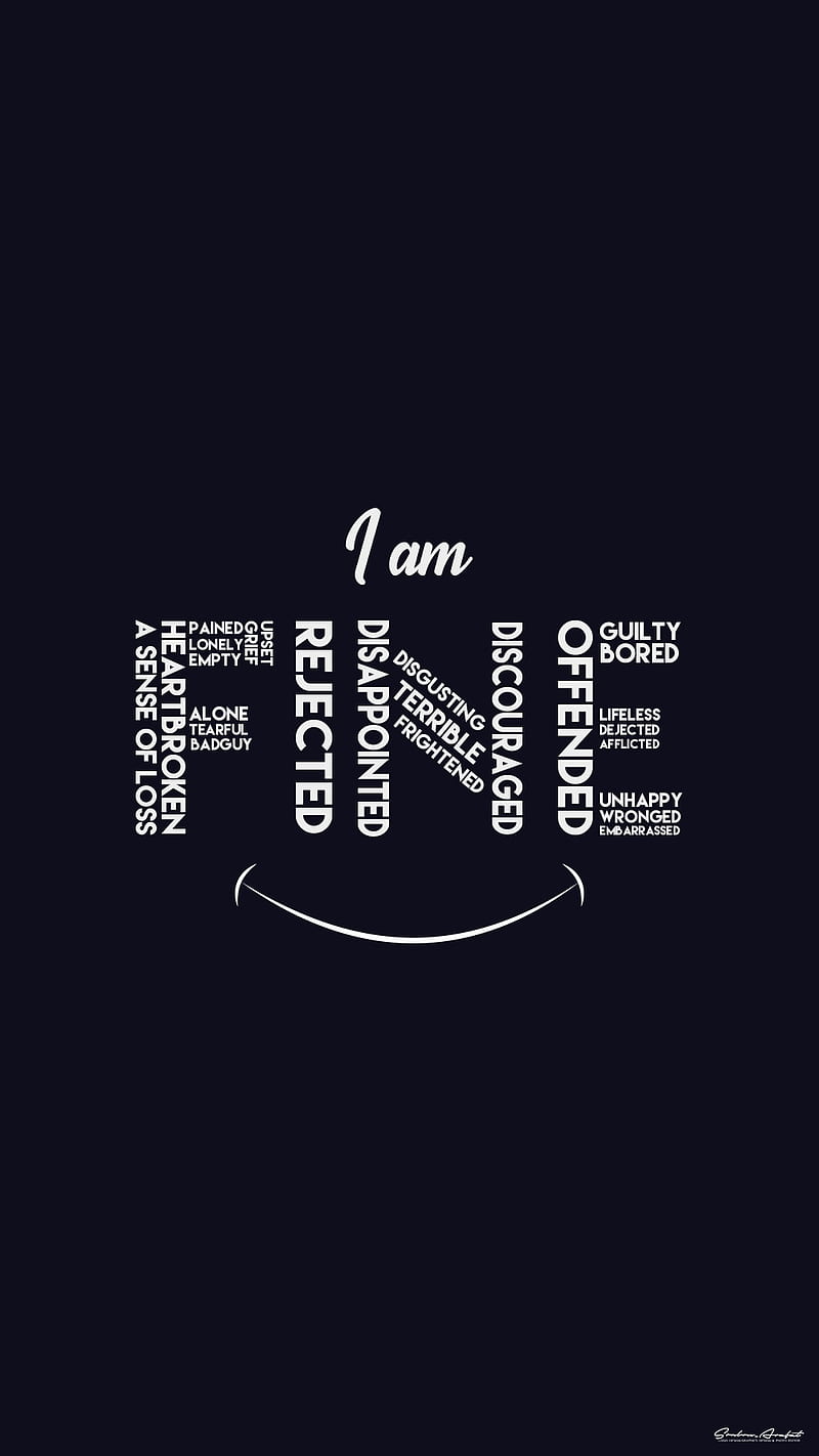 I am Fine, broken, depression, heart broken, lock, not fine, rejected, screen, HD phone wallpaper