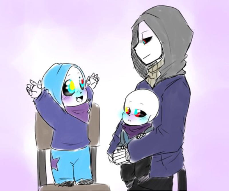 Dustberry family, blueberry sans, dust, dusttalesans, sans, swap, swaptale sans, undertale, HD wallpaper