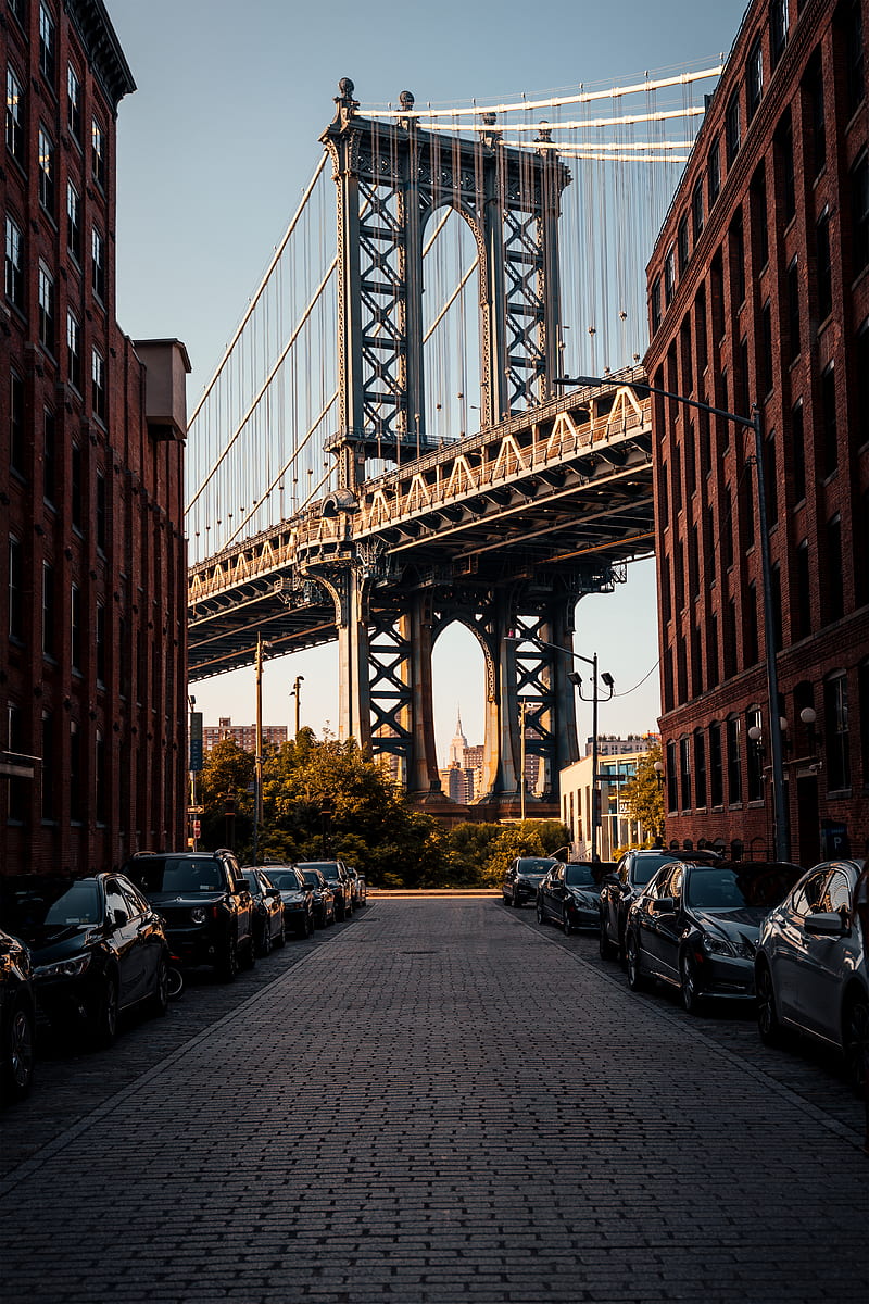 Manhattan Bridge, New York, HD phone wallpaper