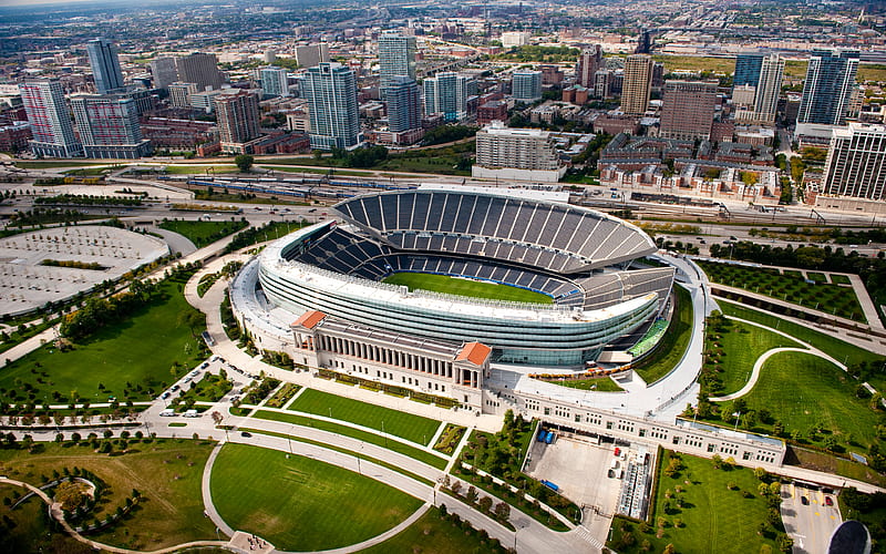 Grant Park Stadium, football stadiums, Soldier Field, Chicago, USA, american stadiums, Municipal Grant Park Stadium, HD wallpaper