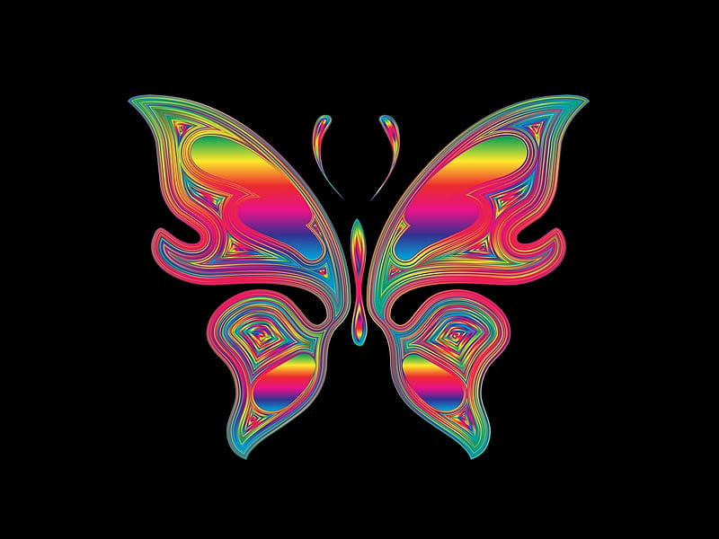 *, Chromatic, Prismatic, Shine, Butterfly, Multicolor, HD wallpaper ...