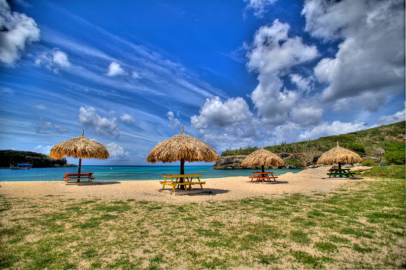 Welcome To Curacao Beach, beach, curacao, island, dutch, HD wallpaper