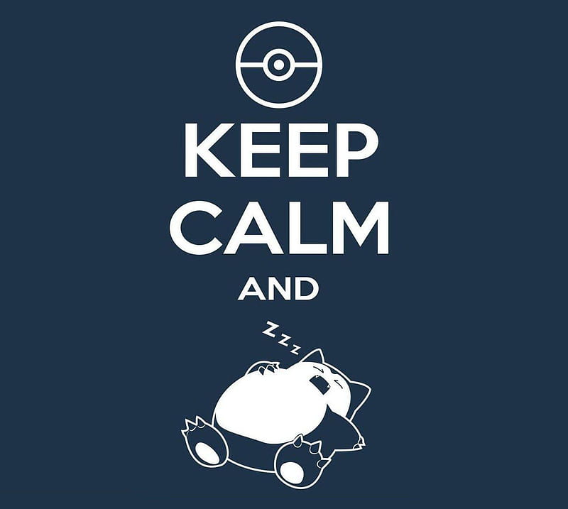 Keep calm, lazy, pokemon, sleep, HD wallpaper