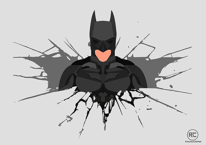 Batman The Dark Knight Suit Minimalism, batman, artist, artwork, behance, digital-art, superheroes, HD wallpaper