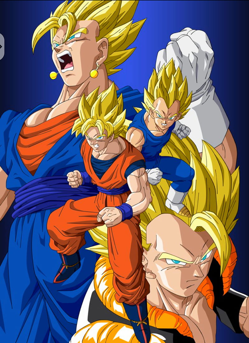 Vegito And Gogeta, Ball, Dragon, Gogeta, Super Saiyan, Vegito, HD Phone ...