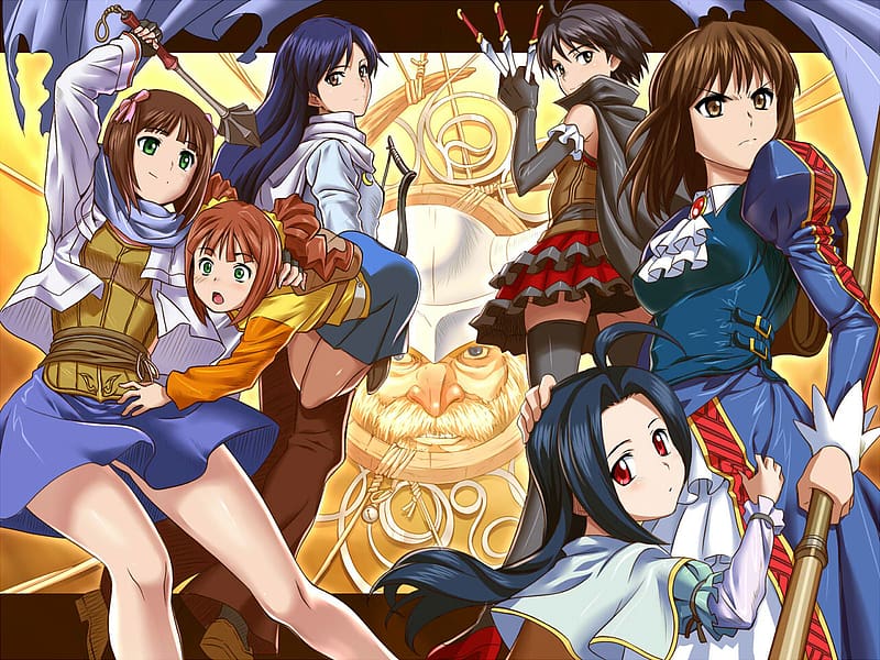 Anime, Chihaya Kisaragi, Yayoi Takatsuki, The Idolm@ster, Yukiho Hagiwara, Haruka Amami, Azusa Miura, Makoto Kikuchi, HD wallpaper