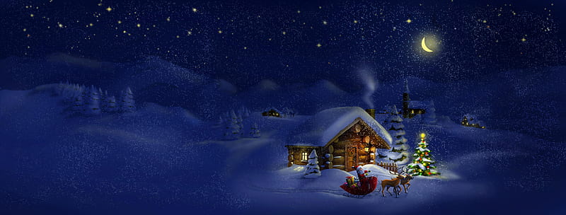 Christmas Eve, christmas, winter time, snowy, xmas, winter, santa ...