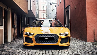 Audi R8 Spyder, 2017 cars, ABT, tuning, street, german cars, Audi, HD wallpaper