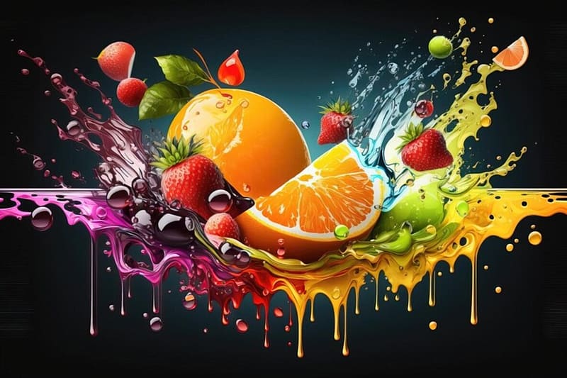 Juice fresh fruits, Water, Fruits, Juicy, Splash, HD wallpaper