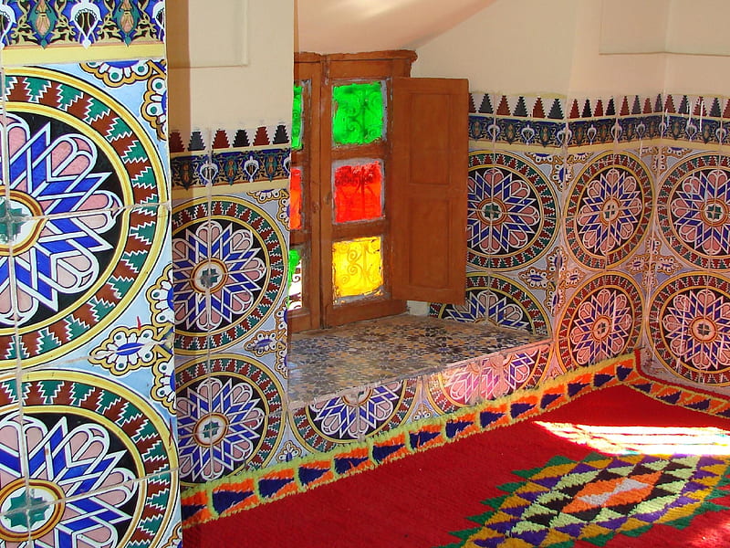Agdz kazbah, kazbah, art, house, window, mozaic, HD wallpaper | Peakpx