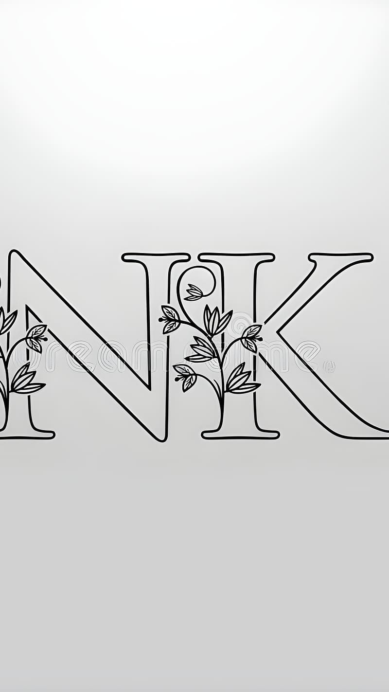 N.k Name, drawing n k, drawing nk, letter nk, HD phone wallpaper