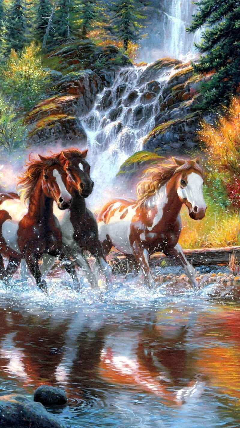 Horses, horse, landscape, HD phone wallpaper | Peakpx