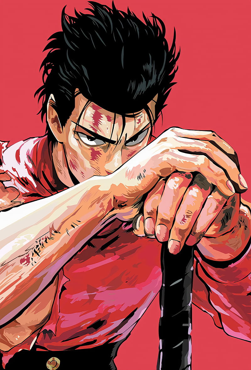One punch man , anime, manga, metal bat, red, red, theme, HD phone wallpaper