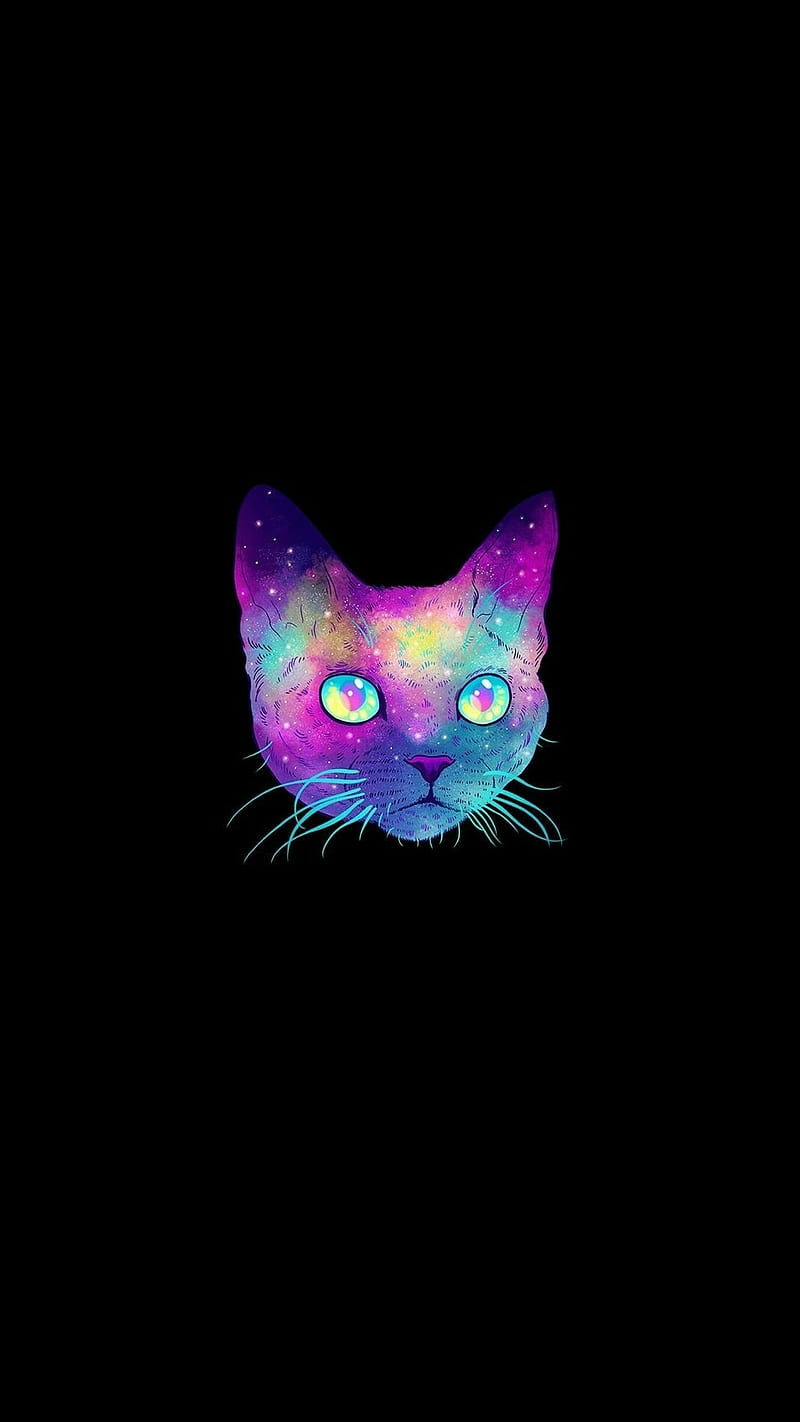 The Nebula Kitty, cat, galaxy, HD phone wallpaper