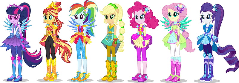 My Little Pony, My Little Pony: Equestria Girls - Legend of Ever, Sci-Twi (My Little Pony) , Sunset Shimmer , Rarity (My Little Pony) , Applejack (My Little Pony) , Pinkie Pie , Fluttershy (My Little Pony) , Rainbow Dash, HD wallpaper