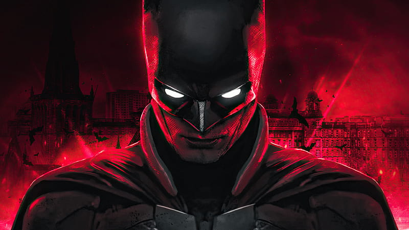 The Batman Red Theme Dope, HD wallpaper