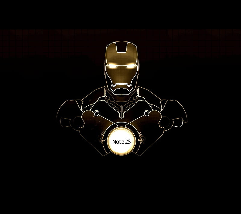Note 3 Iron Man, android, galaxy, iron man, logo, marvel, samsung, HD wallpaper