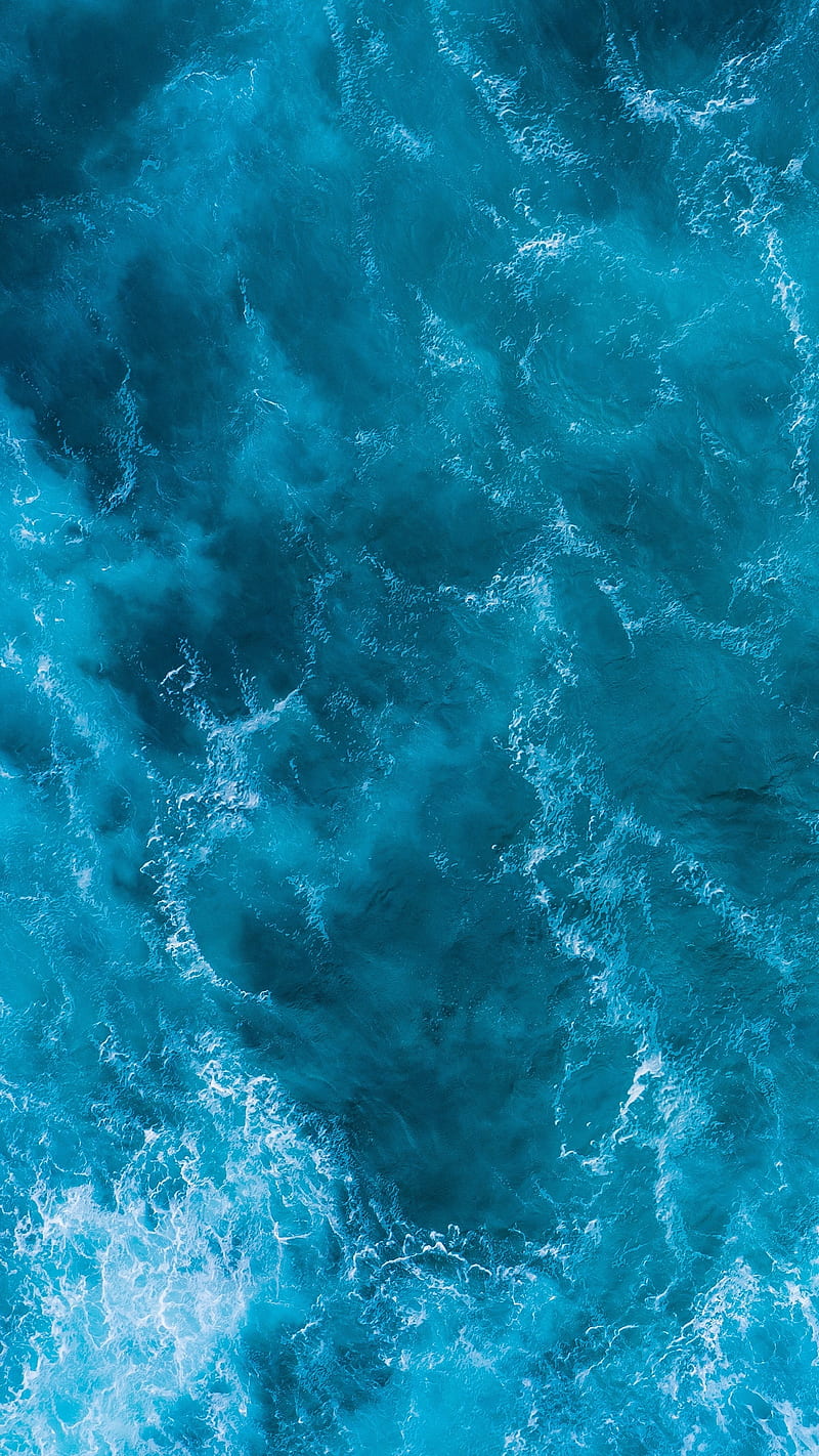 Water, background, blue, nokia, ocean, texture waves, x71, HD phone wallpaper