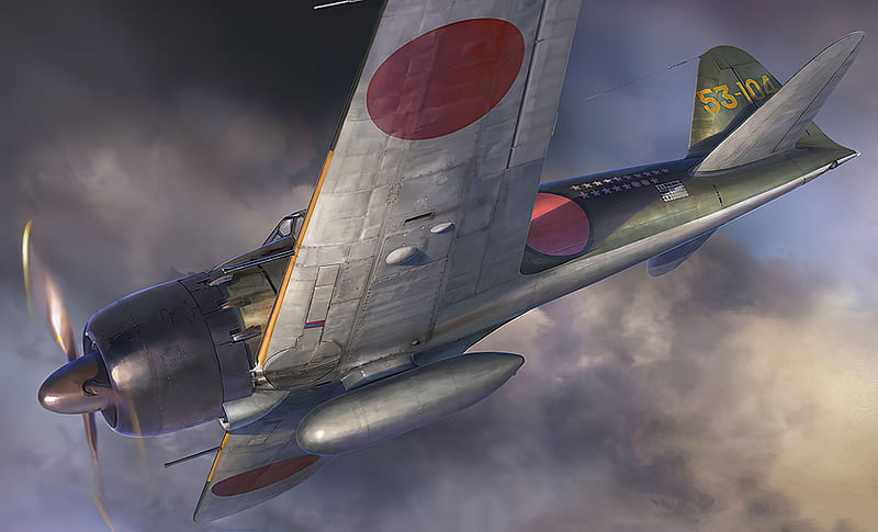 Military Aircraft, Mitsubishi A6M Zero, Aircraft, Warplane, HD wallpaper